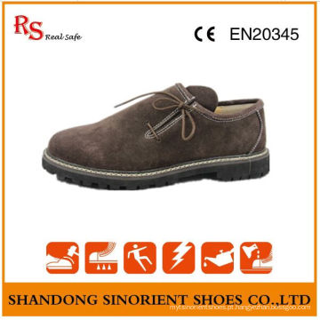 China Cow Suede Leather Rubber Soft Sole Men Sapatos de segurança Alemanha RS008